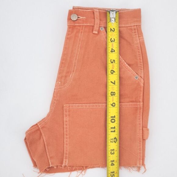 Urban Outfitters BDG Cut Off Carpenter Jean Shorts Womens Size 25 High Waist - Picture 6 of 11
